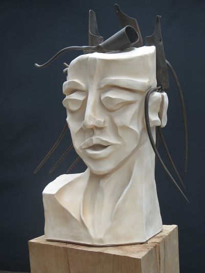 THANKFULNESS FOR THE HARVEST • 2007 • Clay and Iron • Height 60 cm