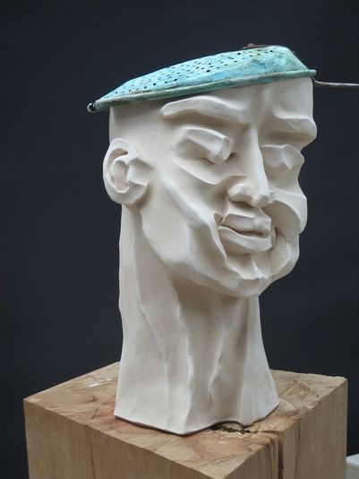 THE DUFFER • 2007 • Clay and Copper • Height 42 cm