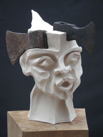 THE AGGRESSOR • 2007 • Clay and Iron • Height 43 cm